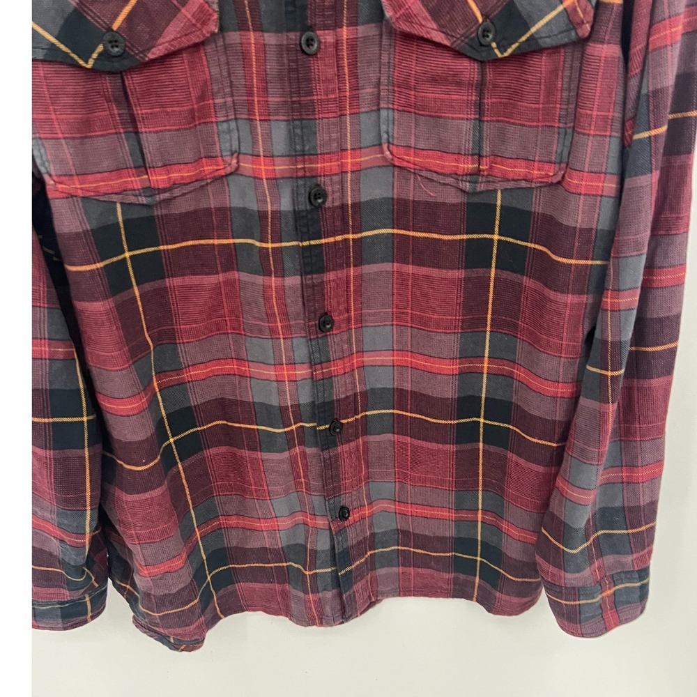 Harley-Davidson Mens XL Red Plaid Flannel Long Sleeve Western Button Up Shirt - Picture 3 of 10